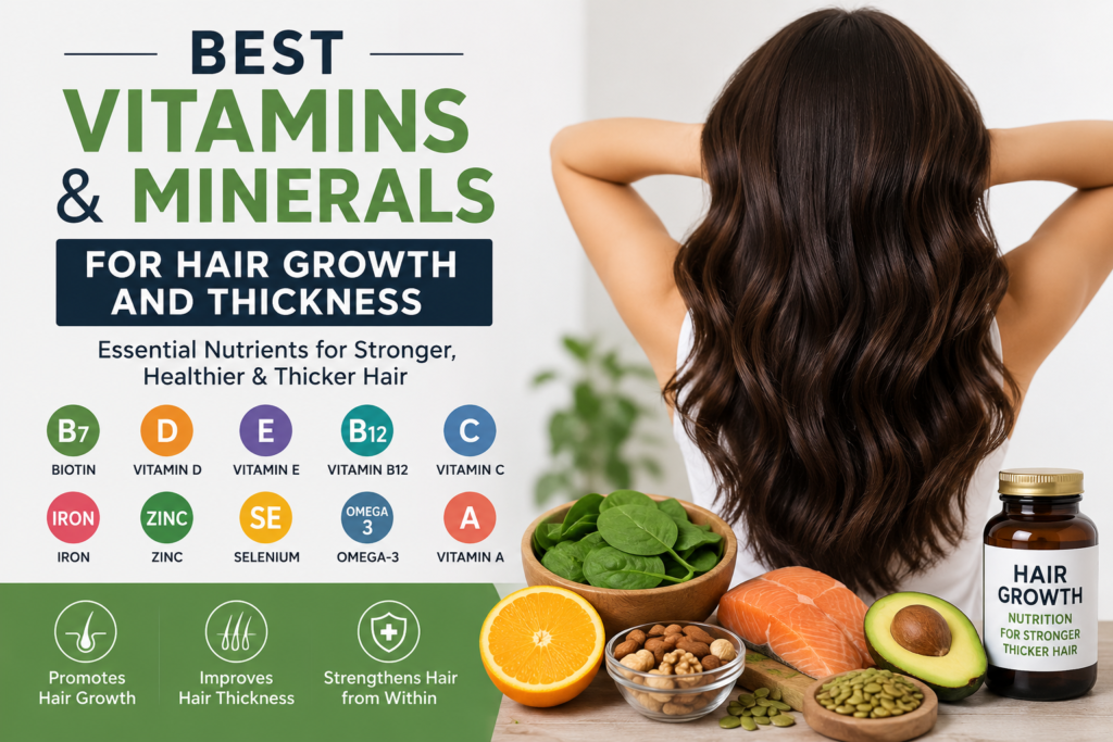 Best Vitamins and Minerals for Hair Growth and Thickness